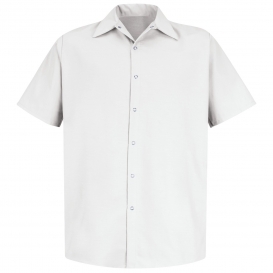 Red Kap SP26 Men\'s Specialized Pocketless Work Shirt - Short Sleeve - White
