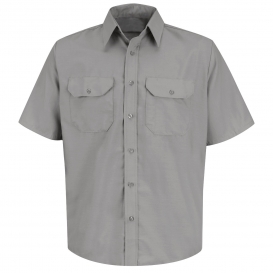 Red Kap SP60 Men\'s Solid Dress Uniform Shirt - Short Sleeve - Light Grey