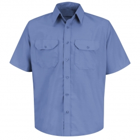 Red Kap SP60 Men\'s Solid Dress Uniform Shirt - Short Sleeve - Petrol Blue