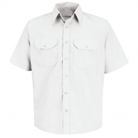 Red Kap SP60 Men\'s Solid Dress Uniform Shirt - Short Sleeve - White