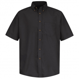 Red Kap SP80 Men\'s Poplin Dress Shirt - Short Sleeve - Black