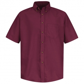 Red Kap SP80 Men\'s Poplin Dress Shirt - Short Sleeve - Burgundy