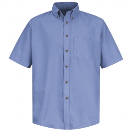 Red Kap SP80 Men\'s Poplin Dress Shirt - Short Sleeve - Light Blue
