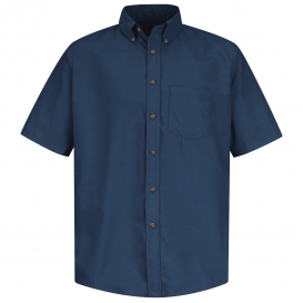 Red Kap SP80 Men\'s Poplin Dress Shirt - Short Sleeve - Navy