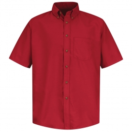 Red Kap SP80 Men\'s Poplin Dress Shirt - Short Sleeve - Red