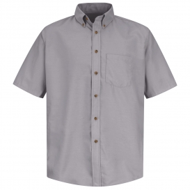 Red Kap SP80 Men\'s Poplin Dress Shirt - Short Sleeve - Silver