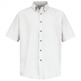 Red Kap SP80 Men\'s Poplin Dress Shirt - Short Sleeve - White