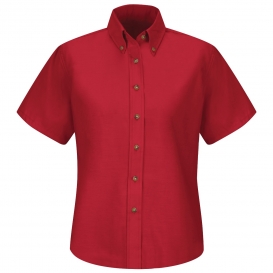 Red Kap SP81 Women\'s Poplin Dress Shirt - Short Sleeve - Red