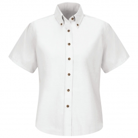 Red Kap SP81 Women\'s Poplin Dress Shirt - Short Sleeve - White