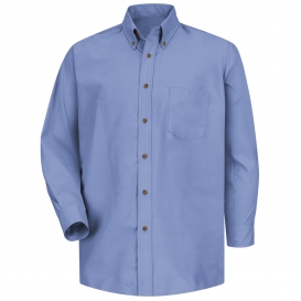 Red Kap SP90 Men\'s Poplin Dress Shirt - Long Sleeve - Light Blue
