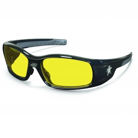 Crews SR114 Swagger SR1 Safety Glasses - Black Frame - Amber Lens