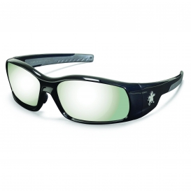 Crews SR117 Swagger SR1 Safety Glasses - Black Frame - Silver Mirror Lens