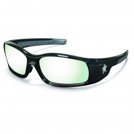 Crews SR119AF Swagger SR1 Safety Glasses - Black Frame - Indoor/Outdoor Anti-Fog Mirror Lens