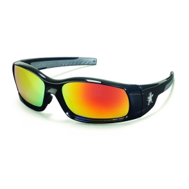 Crews SR11R Swagger SR1 Safety Glasses - Black Frame - Fire Mirror Lens