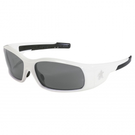 MCR Safety SR122AF Swagger SR1 Safety Glasses - White Frame - Gray Anti-Fog Lens