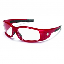 Crews SR130 Swagger SR1 Safety Glasses - Red Frame - Clear Lens