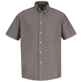 Red Kap SR60 Men\'s Executive Oxford Dress Shirt - Short Sleeve - Grey