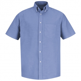 Red Kap SR60 Men\'s Executive Oxford Dress Shirt - Short Sleeve - Light Blue