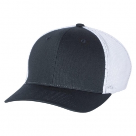 Richardson 110 Fitted Trucker Hat with R-Flex - Navy/White