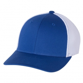 Richardson 110 Fitted Trucker Hat with R-Flex - Royal/White