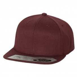 Flexfit 110F Flat Bill Snapback Cap - Maroon