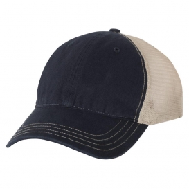 Richardson 111 Garment-Washed Trucker Cap - Navy/Khaki