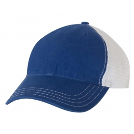 Richardson 111 Garment-Washed Trucker Cap - Royal/White