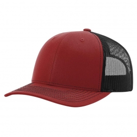 Richardson 112 Snapback Trucker Cap - Cardinal/Black