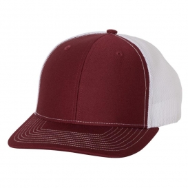 Richardson 112 Snapback Trucker Cap - Cardinal/White