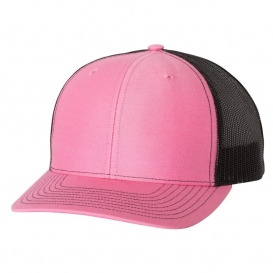 Richardson 112 Snapback Trucker Cap - Hot Pink/Black