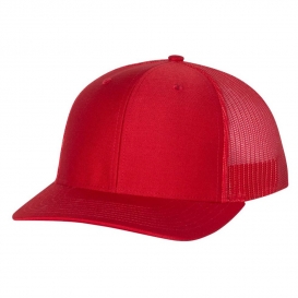 Richardson 112 Snapback Trucker Cap - Red