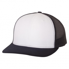 Richardson 112 Snapback Trucker Cap - White/Navy