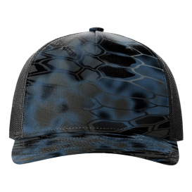 Richardson 112PFP Five Panel Printed Trucker Cap - Kryptek Neptune/Black 