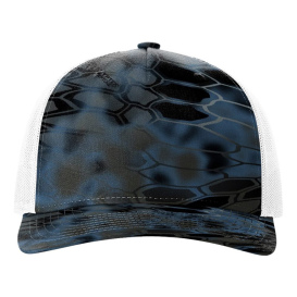 Richardson 112PFP Five Panel Printed Trucker Cap - Kryptek Neptune/White