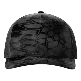 Richardson 112PFP Five Panel Printed Trucker Cap - Kryptek Typhon/Black