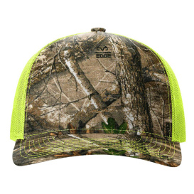 Richardson 112PFP Five Panel Printed Trucker Cap - Realtree Edge/Neon Yellow 