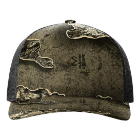 Richardson 112PFP Five Panel Printed Trucker Cap - Realtree Escape/Black 