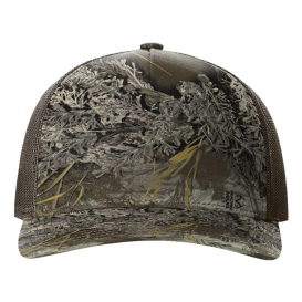 Richardson 112PFP Five Panel Printed Trucker Cap - Realtree Max-1/Brown 