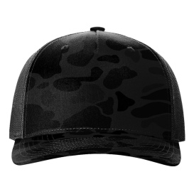 Richardson 112PFP Five Panel Printed Trucker Cap - Sable Duck Camo/Black