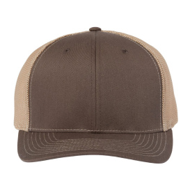 Richardson 112PL 112+ R-Flex Adjustable Trucker Cap - Brown/Khaki