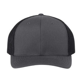 Richardson 112PL 112+ R-Flex Adjustable Trucker Cap - Charcoal/Black