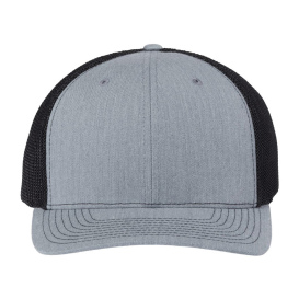 Richardson 112PL 112+ R-Flex Adjustable Trucker Cap - Heather Grey/Black