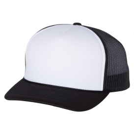 Richardson 113 Foam Trucker Cap - White/Black