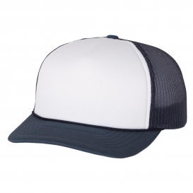Richardson 113 Foam Trucker Cap - White/Navy