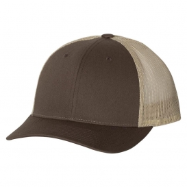 Richardson 115 Low Pro Trucker Cap - Brown/Khaki