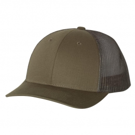 Richardson 115 Low Pro Trucker Cap - Chocolate Chip/Grey