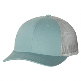 Richardson 115 Low Pro Trucker Cap - Smoke Blue/Aluminum