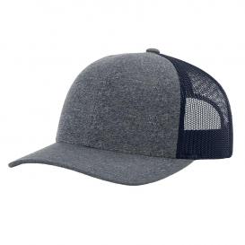 Richardson 115CH Low Pro Heather Trucker Cap - Navy Heather/Navy