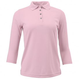 Paragon 120 Women\'s Lady Palm 3 Quarter Sleeve Polo - Charity Pink