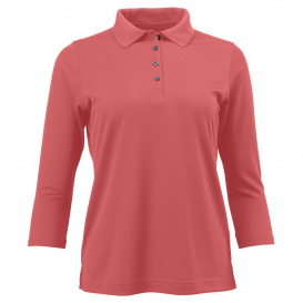 Paragon 120 Women\'s Lady Palm 3 Quarter Sleeve Polo - Melon